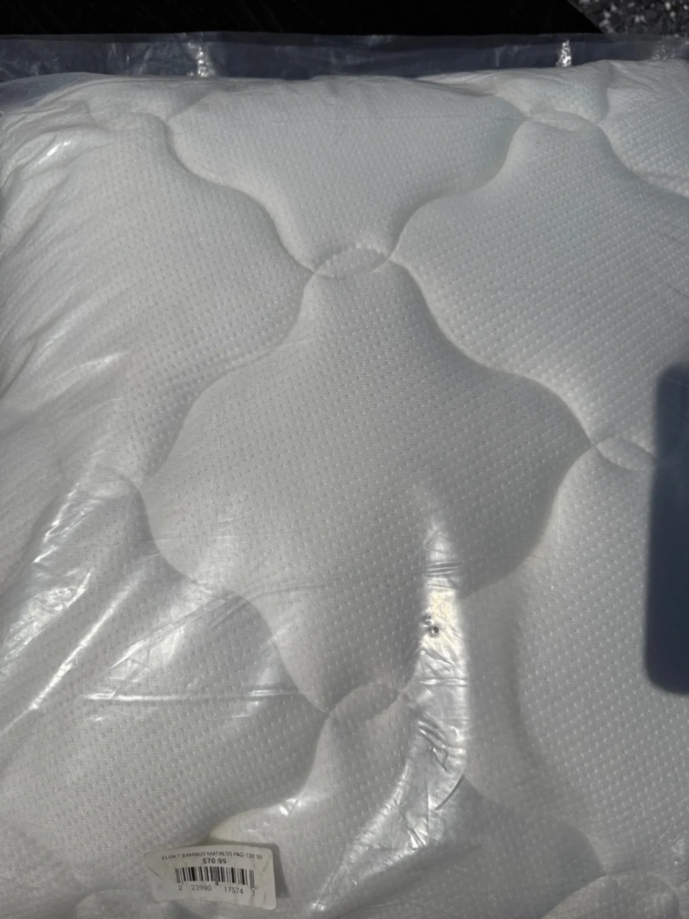 White Bamboo Mattress Topper - Twin XL